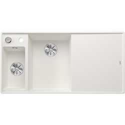 Evier Axia III 6 S-F Silgranit PuraDur Planche frêne Blanc, cuve princip. à gauche 524666
