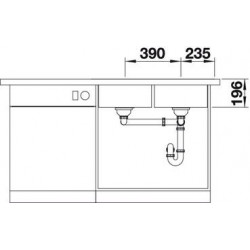 Evier Divon II 8-IF Inox 860x510 mm double cuve Inox 521663