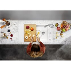 Evier Axia III XL 6 S Planche frêne Blanc 523504