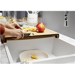 Evier Axia III XL 6 S Planche frêne Blanc 523504