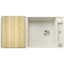 Evier Axia III XL 6 S-F Silgranit PuraDur Planche frêne Blanc Soft 527054