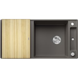Evier Axia III XL 6 S-F Silgranit PuraDur Planche frêne Gris Volcan 527237
