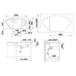 Evier Blancodelta II-F Blanc Soft 527056