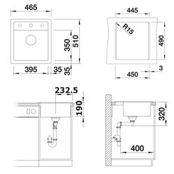 Evier Dalago 45 Blanc Soft 527059