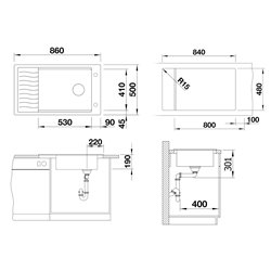 Evier Elon XL 8 S Manuel Blanc Soft 527072