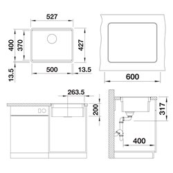 Evier Etagon 500-F Blanc Soft 527074