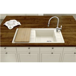 Evier Faron XL 6 S Silgranit Blanc Soft 527082