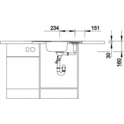Evier Lantos 9 E-IF 930x510 mm évier d'angle Inox 516277