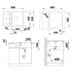 Evier Metra 45 S Compact Automatique Blanc Soft 527102