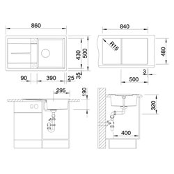 Evier Metra 5 S Automatique Gris Volcan 527292