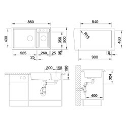 Evier Metra 9 Blanc Soft 527121