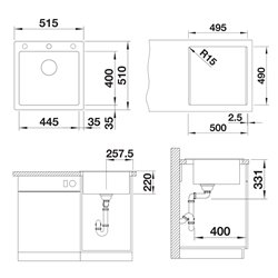 Evier Pleon 5 Blanc Soft vidage manuel 527135