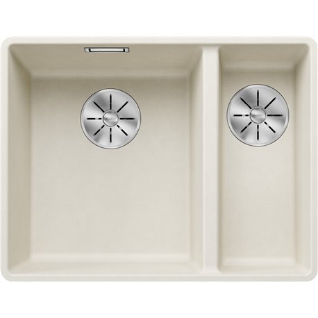 Evier Subline 340/160-F Silgranit 555x460 mm Blanc Soft 527161 Evier Subline 340/160-F Silgranit 555x460 mm Blanc Soft 527161