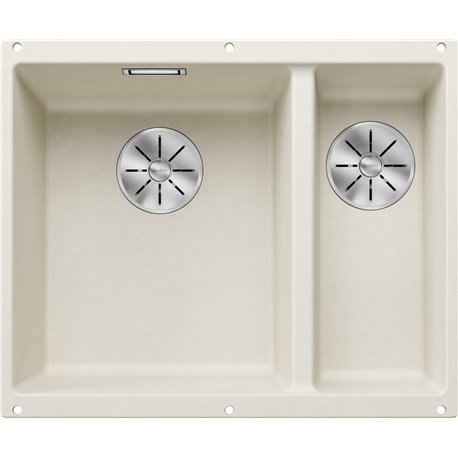 Evier Subline 340/160-U Silgranit Grande cuve gauche Blanc Soft 527162
