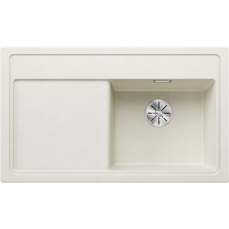 Evier Zenar 45 S Silgranit sans access. Egouttoir gauche Blanc Soft 527178