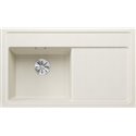 Evier Zenar 45 S Silgranit sans access. Egouttoir droite Blanc Soft 527176
