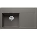 Evier Zenar 45 S Silgranit sans access. Egouttoir droite Gris Volcan 527359