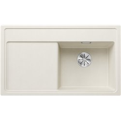 Evier Zenar 45 S-F Silgranit sans access. Egouttoir gauche Blanc Soft 527180