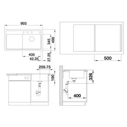 Evier Zenar 5 S-F Blanc Soft 527183