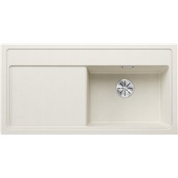 Evier Zenar XL 6 S Silgranit sans access. Egouttoir gauche Blanc Soft 527189