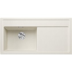 Evier Zenar XL 6 S Silgranit sans access. Egouttoir droite Blanc Soft 527187