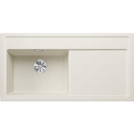 Evier Zenar XL 6 S Silgranit sans access. Egouttoir droite Blanc Soft 527187