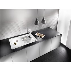 Evier Axia III 5 S-F Silgranit PuraDur Blanc Planche verre blanc 523234
