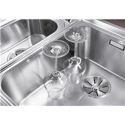 Evier Axis III 6 S-IF Egouttoir à droite avec planche en verre Inox 522105
