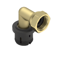 Coude 90° à écrou prisonnier sortie femelle pour tube FASTLOC 13602391001 Ø 16-3/8"F mm