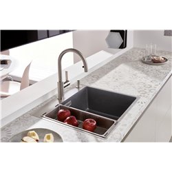 Evier Subline 500-IF SteelFrame Silgranit Anthracite Automatique 524111