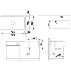 Evier Villae Blanc Cristal Simple 525163