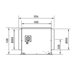 Caisson de ventilation CATB N 1600 m3/h Interrupteur