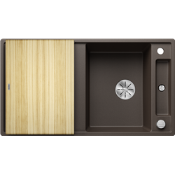 Evier Axia III 5 S Silgranit PuraDur Planche frêne Café 523214