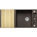 Evier Axia III XL 6 S-F Silgranit PuraDur Planche frêne Café 523525