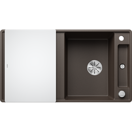 Evier Axia III 5 S-F Silgranit PuraDur Café Planche verre blanc 523236 Evier Axia III 5 S-F Silgranit PuraDur Café Planche verre blanc 523236
