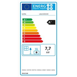 Poêle à bois Laslo LASLOBUCHER 7,7 kWatts Noir