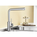 Mitigeur cuisine Mila 519414 Chromé Simple Blanco