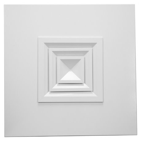 Diffuseur plafonnier carré DPC/P Ø150 mm 155 à 400 m3/h