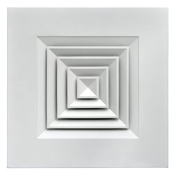 Diffuseur plafonnier carré DPC/P Ø375 mm 650 à 1620 m3/h