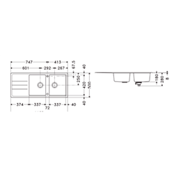 Evier Opale 621 Graphite 