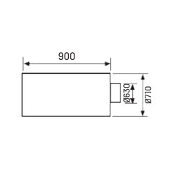 Piège à son Ø630 mm Longueur 900 mm