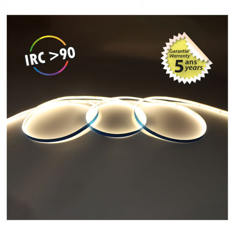 Ruban LED de 5 m 9W/m 850 Lm/m Blanc chaud