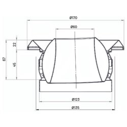 Buse de soufflage Ø125 mm 120 m3/h