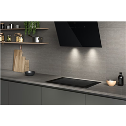Hotte inclinée AQ-Sense Verre noir 80 cm, murale 090314