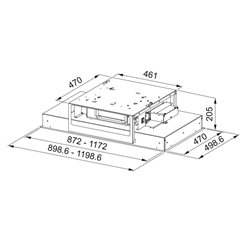 Hotte de plafond Maris Inox 90 cm 222975