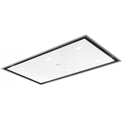 Hotte de plafond Maris Inox/verre blanc 90 cm 222999