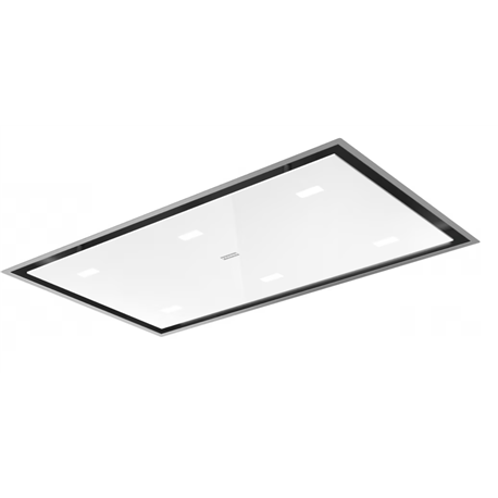 Hotte de plafond Maris Inox/verre blanc 90 cm 222999