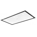 Hotte de plafond Maris Inox/verre blanc 90 cm 222999