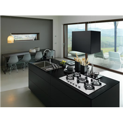 Hotte ilôt Mercury Acier noir laqué 40 cm 920754