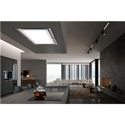 Hotte de plafond Mythos Inox/verre blanc 90 cm 223064
